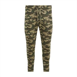 AWDis Hoods Mens Tapered Track Pants / Green Camo